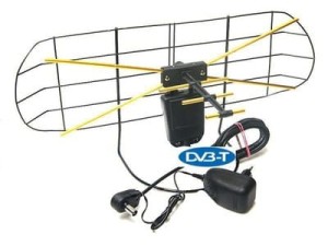 Antena siatkowa pokojowa DVB-T z zasilaczem