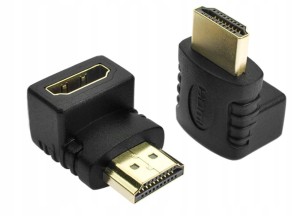 Złącze kątowe 90 - gniazdo HDMI / wtyk HDMI