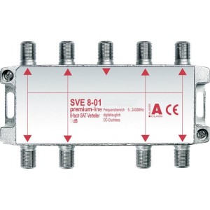 Rozgałęźnik splitter RTV-SAT AXING SVE 8-01