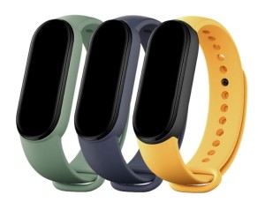 Zestaw 3 silikonowych opaskek do Xiaomi Mi Band 5