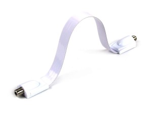 Przejściówka okienna F-F - Ultra Slim - biała