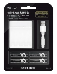 Akumulatory 1750mAh z ładowarką PB401 - ZMI